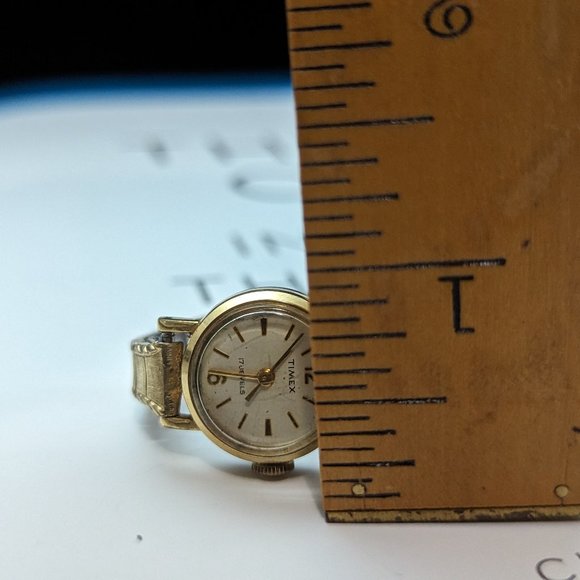 Timex Watch Stretchable Bracelet Wind Up ART Deco Mechanical and is Working Anti - Picture 9 of 9